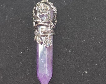 Chevron Amethyst Pendant