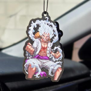 Ambientador para coche Gear 5 Anime – Decoración interior JDM Charm para el retrovisor