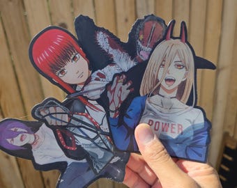 Chainsaw Man Lenticular Anime Decals