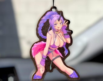 Anime Waifu Car Air Freshener – JDM Interior Decor, Hanging Charm