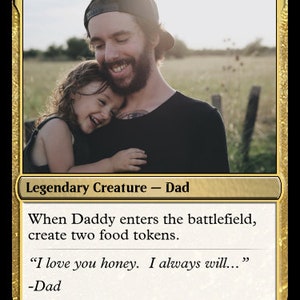 Custom Digital Magic The Gathering Card Image File- Personalized With Your Own Photo and Description - Card Art