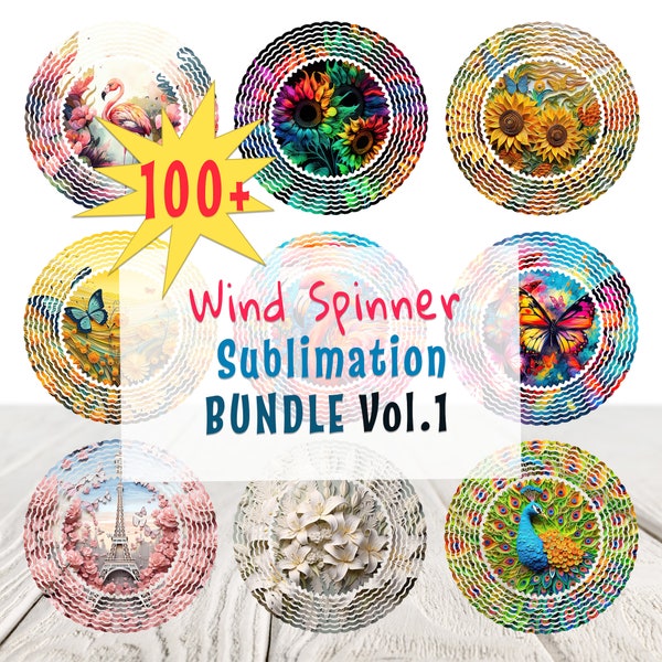 Wind Spinners Sublimation Designs Bundles Etsy