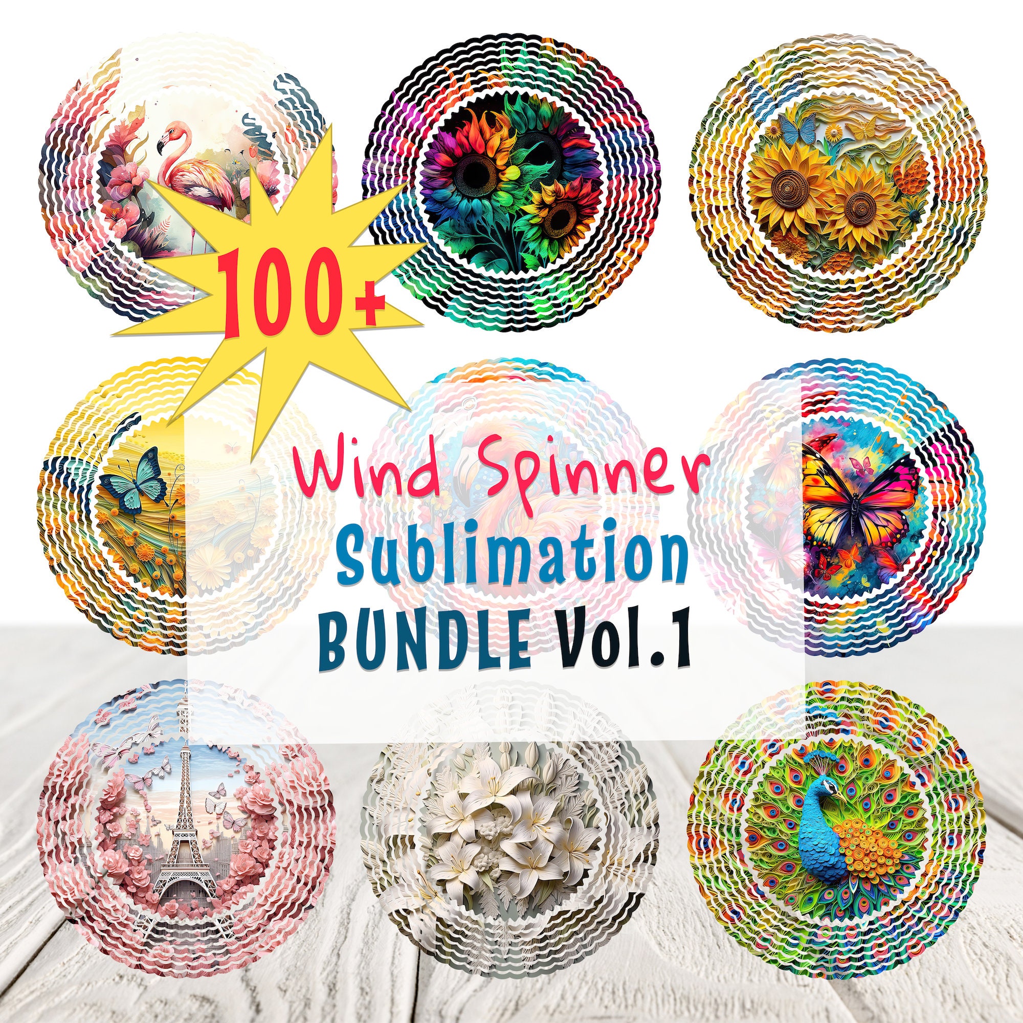 100 PNG Wind Spinner Sublimation Design Download, Wind Spinner Designs ...