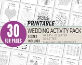 Kids Wedding Activity Pack PRINTABLE Digital Coloring Book for Kids Reception Table Activities Booklet Marriage Games Wedding Activity Book