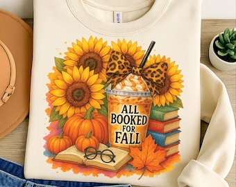 Tous réservés pour l'automne PNG, conception de chemise d'automne mignon amateur de livres, lecture d'automne sublimation PNG, PNG livresque confortable, automne livresques graphiques Png