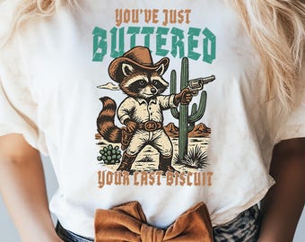 Funny Western design Png - Retro cowboy graphic for sublimation and DTG printing - Funny cat t-shirt design - Country saying Png