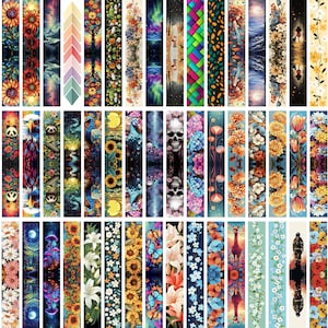 May include: A collection of 40 digital designs featuring various patterns and images, including sunflowers, butterflies, peacocks, skulls, sloths, and more. These designs are perfect for creating unique and personalized projects.