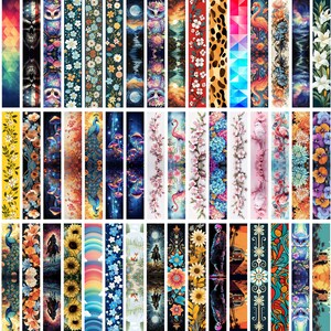 May include: A collection of 40 digital printable designs featuring various patterns and images. The designs include floral patterns, geometric shapes, animals, and abstract art. The designs are perfect for creating unique and personalized projects.