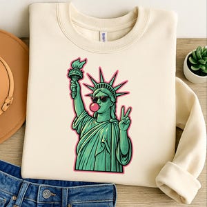4th of July Statue of Liberty Png, USA Png, America 4th July Png Design, popular 4th of july png, America Png, American Girl Shirt Design
