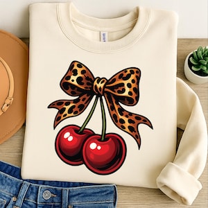 Cherry Coquette Png, Valentine Coquette Png, Valentines Png, Cherry Bow Png, Valentines Bow Png, Love You Cherry Much Png, Cheetah Bow Png