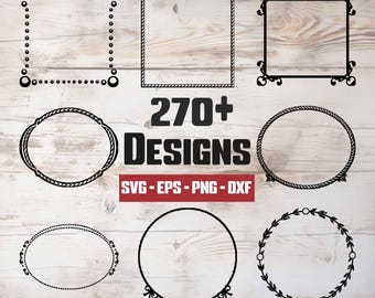 Frames SVG Bundle, Frames Vector, Frames Silhouette, Frames Clipart - digital download svg, png, eps, dxf, svg files for cricut