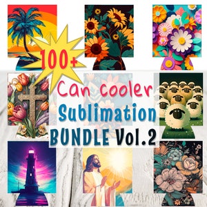 100+ PNG Can Cooler vol 2 Sublimation Design, can cooler Designs, Round Sublimation Design, Instant Download, Commercial Use Png