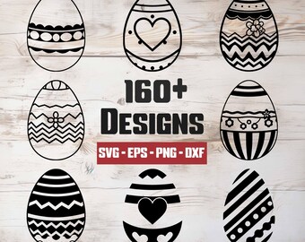 Easter Egg  SVG Bundle, Easter Vector, Easter Silhouette, Easter Clipart - digital download svg, png, eps, dxf, svg files for cricut