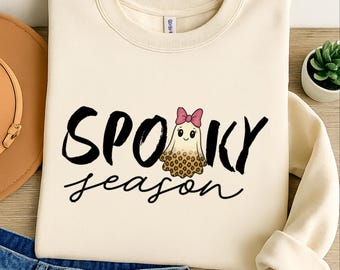 Stagione spettrale PNG Svg, Buon Halloween Svg, Atmosfere spettrali Svg, Dolcetto o scherzetto Svg, Atmosfere autunnali Svg, Maglietta di Halloween Svg, File di taglio Cricut