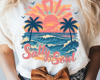 Summer Salty Soul Png, Trendy Summer Png, Beach Png, Beach Vibes Png, Aesthetic Summer Png, Summer Vibes Png, Funny Sarcastic Png