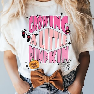 Growing A Little Pumpkin png, Spooky Season png, fall pregnancy announcement png, Halloween PNG, Fall Pregnancy png, Sublimation Design png