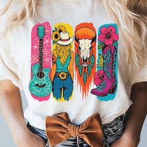 Western Cowgirl Png, Cowboy Boots Png, Cowprint png, Western Turquoise Png, Sunflower Png, Country popular now Png, Trendy Western Png