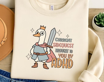 Side Quest Brought to You By ADHD Svg, Funny Svg, ADHD Svg, Sarcastic Svg, Mental Health Svg, Trendy Svg, Popular Design, Sticker Design
