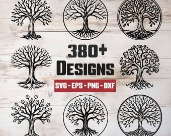 Tree of life SVG Bundle, tree Vector, tree Silhouette, tree Clipart - digital download svg, png, eps, dxf, svg files for cricut
