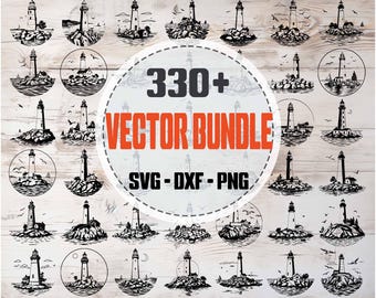 Lighthouse SVG Bundle, Lighthouse Design, Lighthouse Vector, digital download svg, png, dxf, svg files for Cricut