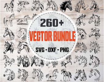 Horse SVG Bundle, Horse Vector, Horse Silhouette, Horse Clipart - digital download svg, png, dxf, svg files for cricut