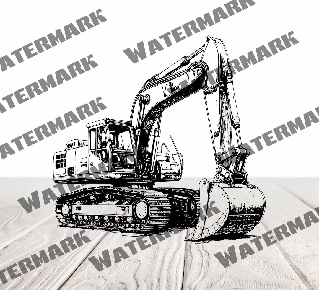Bagger SVG & Png, Bagger Clipart, Bagger Vektorbild, Bagger Silhouette ...