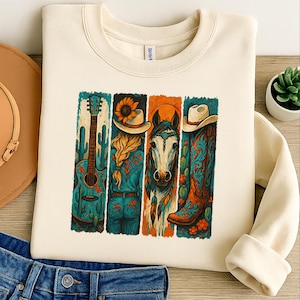 Western Cowgirl Png, Cowboy Boots Png, Cowprint png, Western Turquoise Png, Sunflower Png, Country popular now Png, Trendy Western Png
