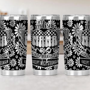 Autism Mama SVG, Autism Laser Wrap Svg, 20oz Laser Engraved Tumbler Wrap Laser Engraving Svg 20 oz