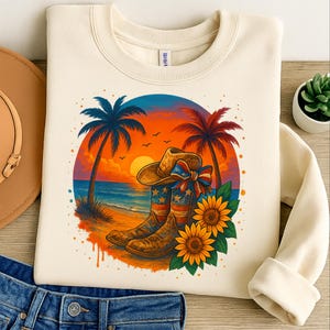 Summer Coquette cowgirl, Beach sunset 4th Of July Png,Cowgirl boots png,America png,Western 4th of July,4th of July png,Fourth Of July PNG