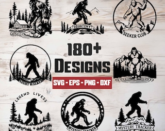 Bigfoot SVG Bundle, Bigfoot Vector, Bigfoot Silhouette, Bigfoot Clipart - digital download svg, png, eps, dxf, svg files for cricut