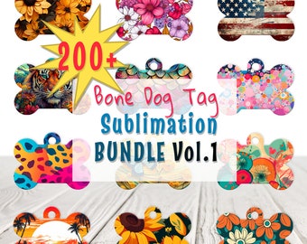 200 PNG Bone Dog Tag Sublimation Design, Bone Dog Tag Designs, Pet Tag png Bundle, Instant Download, Commercial Use Png