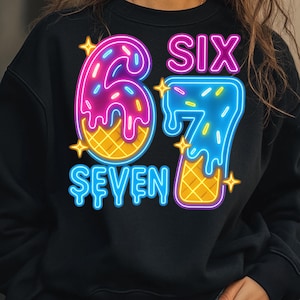 ネオン 67 png、6 7 png、面白い PNG、シックスセブン 6 7 ハロウィーン png、シックスセブン シャツ、67 png、プレッピー 秋 png、面白い言葉 png