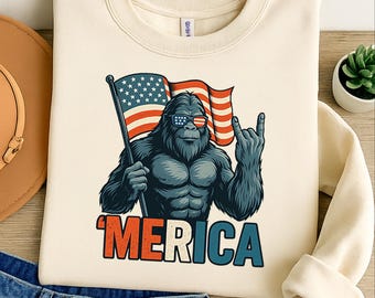Camiseta del 4 de julio (PNG), camiseta americana (PNG), camiseta patriótica (PNG), camiseta americana Sasquatch (PNG), camiseta de la independencia (PNG), divertida camiseta del 4 de julio (PNG)