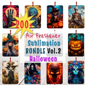 200 PNG Halloween Air Freshener Sublimation Design, Air Freshener Designs,Instant Download, Commercial Use Png