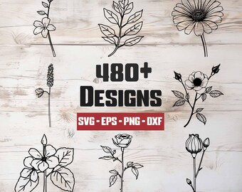 Flowers SVG Bundle, Horse Vector, Horse Silhouette, Horse Clipart - digital download svg, png, eps, dxf, svg files for cricut