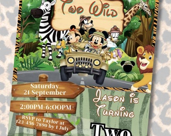 Mickey Mouse Safari &quot;TWO Wild&quot; Birthday Bundle