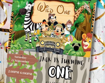 Mickey Mouse Safari &quot;Wild ONE&quot; Birthday Bundle