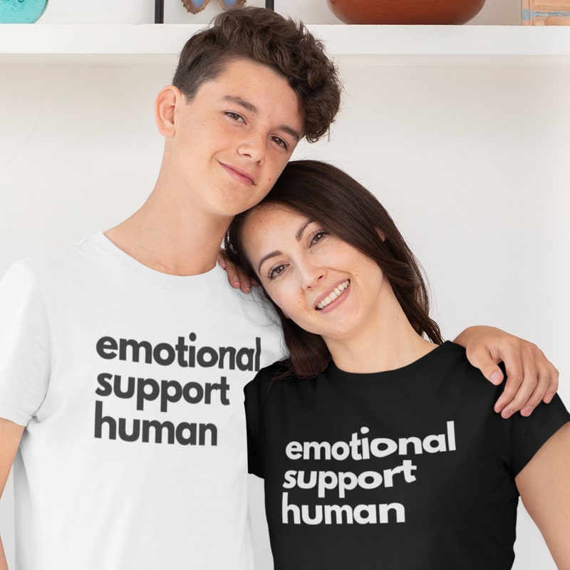 Emotional Support Animal Hundeshirt – Für Welpen Bis Große Rassen, Schwarz, Weiches Baumwollmix