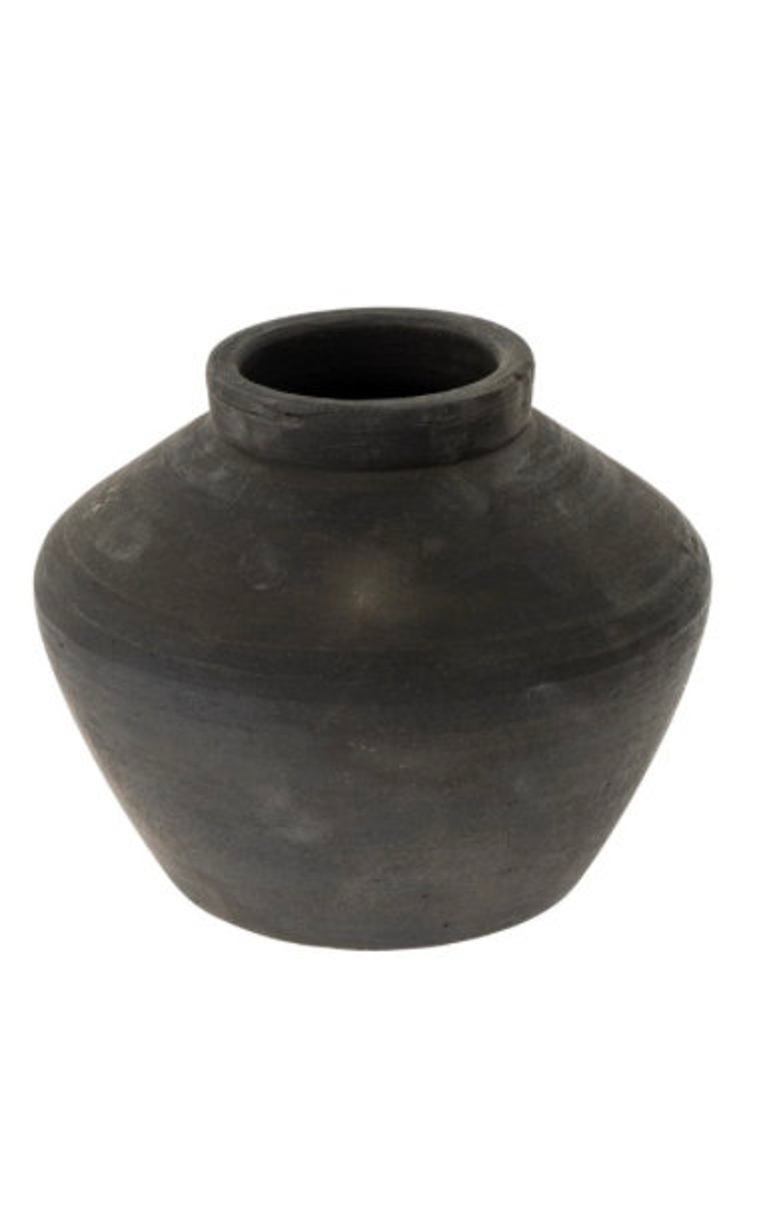 Black Terracotta Vase Etsy