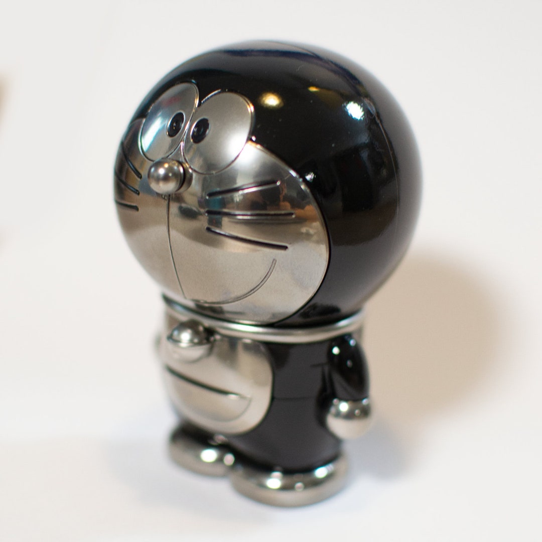 Black and Chrome Manga Style Doraemon Etsy
