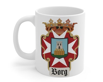 BORG Maltese Family Crest Ceramic Mug, 11oz