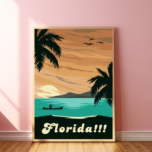 Florida Ttpd Poster Vintage Travel Print Retro Travel Poster Florida Gift Retro Cities Prints Florida Poster Ttpd Florida Art Florida!!! Art