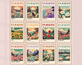 Set of 12 Posters Astrology Signs Zodiac Signs Art Virgo Taurus Pisces Gemini Leo Cancer Aquarius Libra Sagittarius Aries Capricorn Scorpio