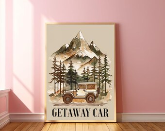 Getaway Car Poster Reputation Print Y2k Wall Art College Dorm Print Retro Girly Print Getaway Car Print Reputation Wall Art Cute Girly Print