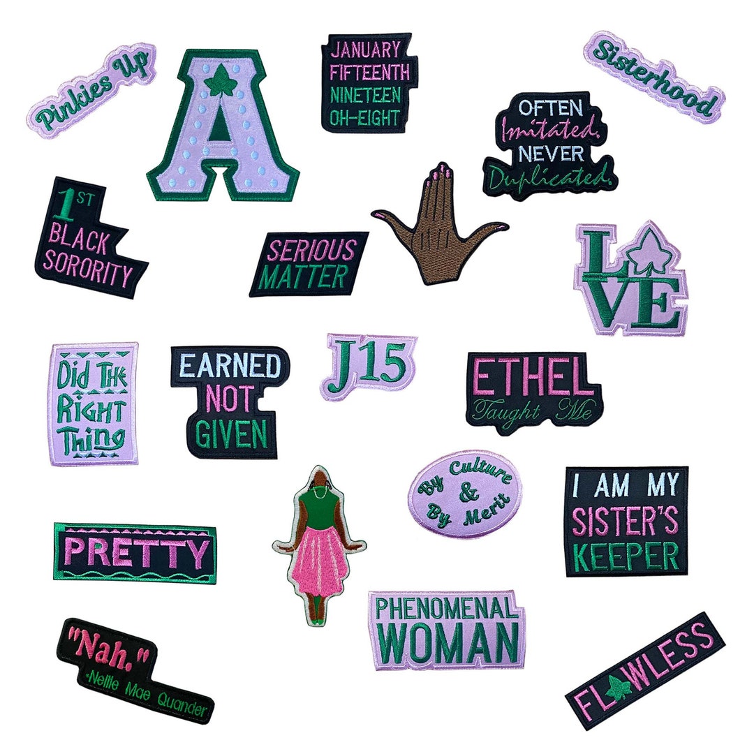 AKA 14 Patch BUNDLE, Assortment, Embroidered Patch, Ironon, Sewon