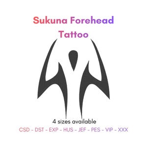 Sukuna Forehead Tattoo