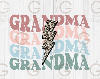 Oma retro Spaß T-shirt png, neue Oma svg Datei, Vintage Sublimation Datei, Leopard Donner Oma digitaler Download, Muttertag png svg