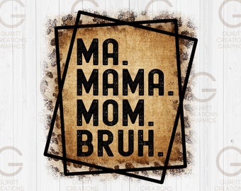 Dzień Matki z nadrukiem w panterkę, plik z nadrukiem zwierzęcym mamy, Mom Life png, mom bruh png, plik cyfrowy z życia mamy, plik sublimacji na dzień matki png