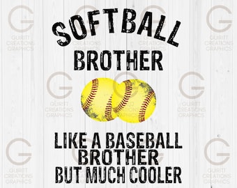 Softball brother png, sports png, softball bro pliki sublimacji, zniszczone czcionki urodziny png, niedzielny funday png, zabawny cheer bro png