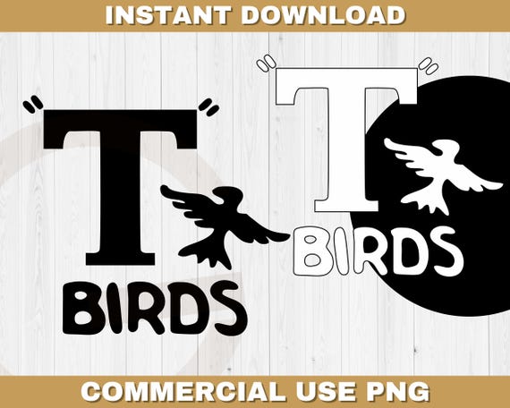T birds svg grease svg vintage svg halloween lazy costume svg instant download halloween party movie sublimation file black birds png file